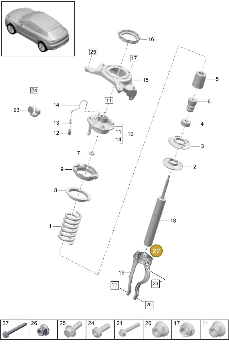 N10421304 — Porsche Macan R4 TFSI (2018-) diagram p52402000, position 27