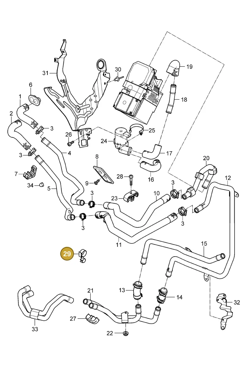 N10422701 — Porsche Cayenne (2007-2010) diagram p31813001, position 29