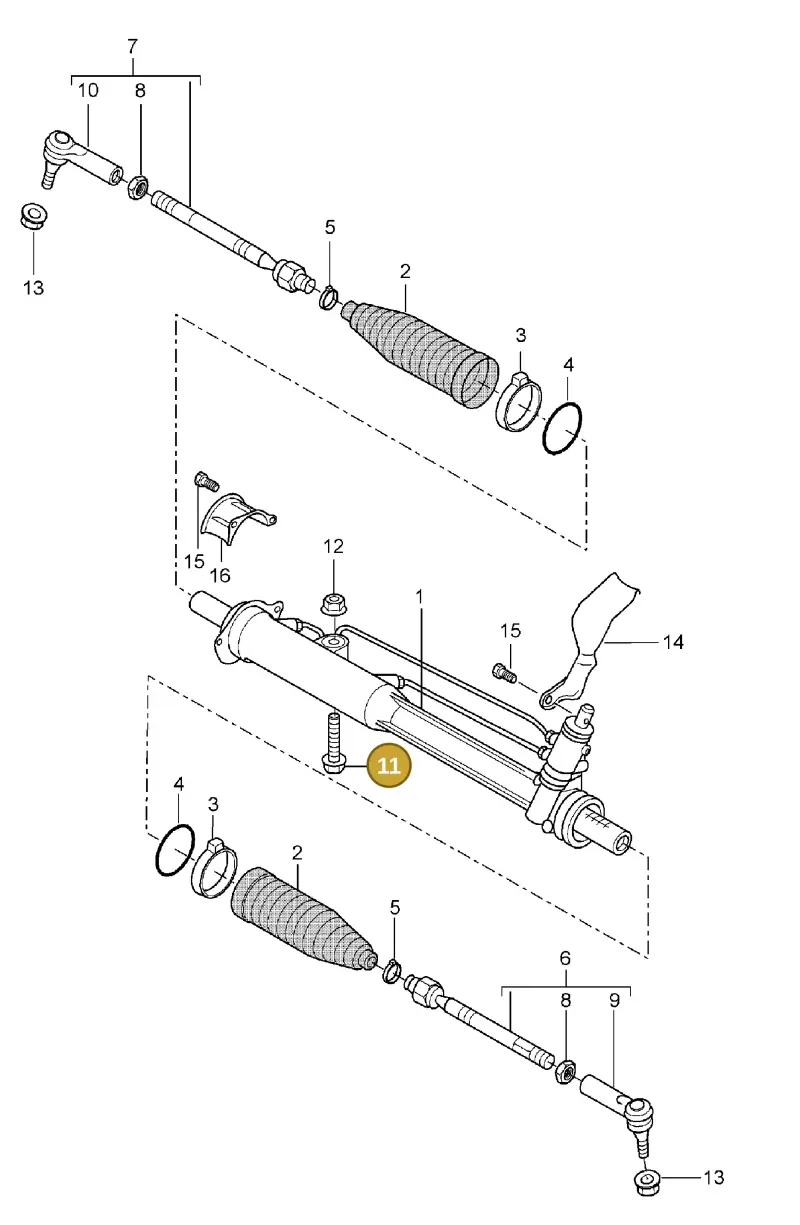 N10428002 — Porsche Cayenne (2002-2006) diagram p24403000, position 11