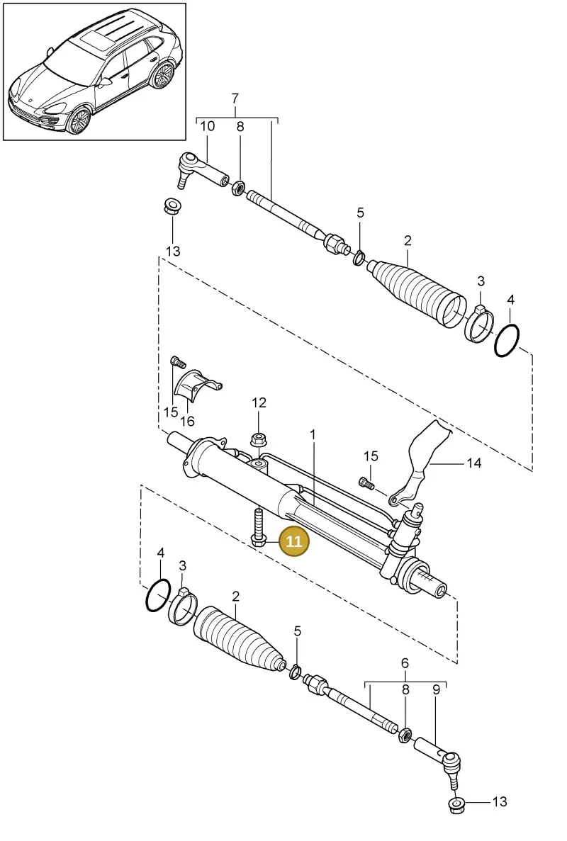 N10428002 — Porsche Cayenne (2010-2018) diagram p37403000, position 11