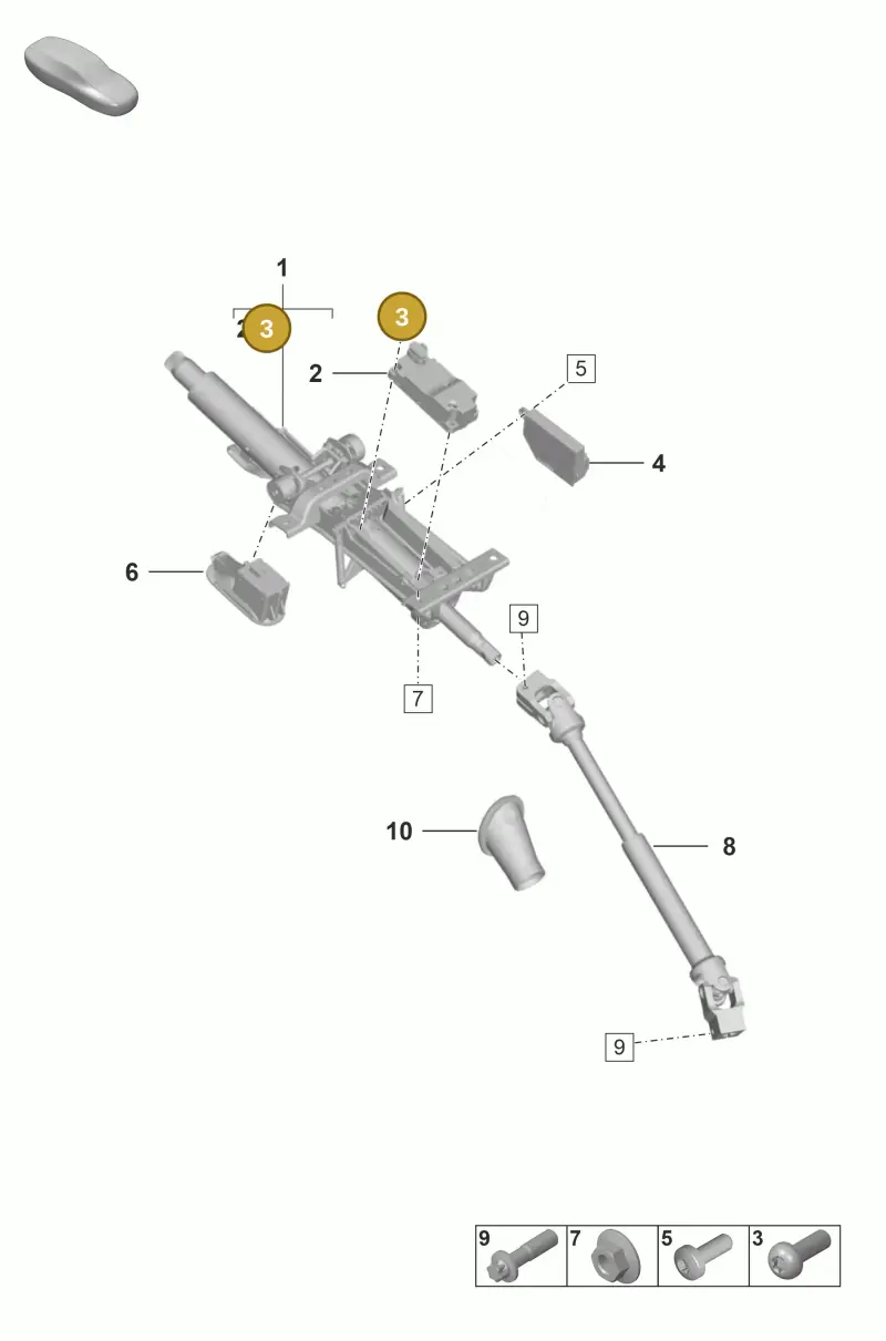 N10430104 — Porsche Taycan Sport Turismo (2023-) diagram p53403300, position 3
