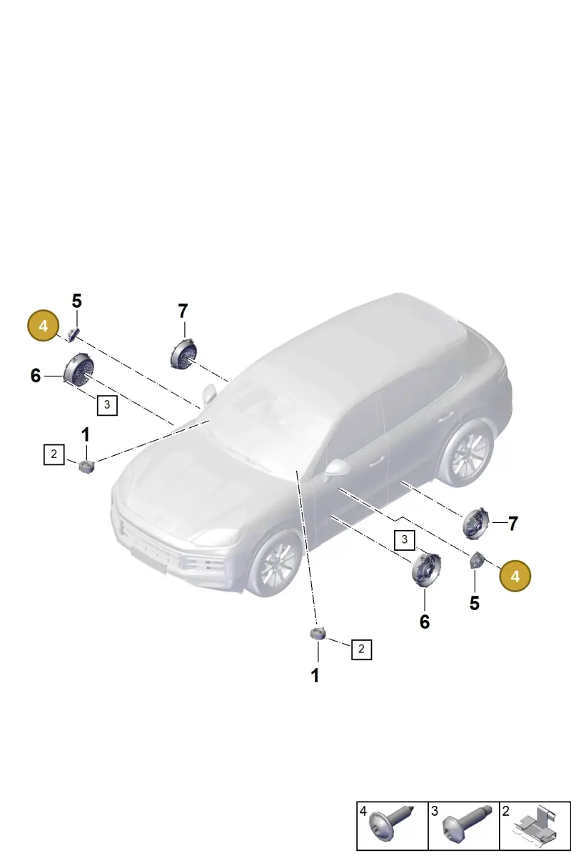 N10442003 — Porsche Cayenne Hybrid Coupe (2023-) diagram p60914000, position 4