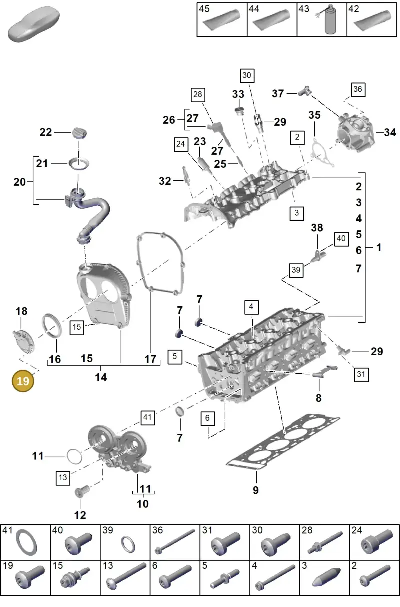 N10451405 — Porsche Cayenne Hybrid Coupe (2023-) diagram p60103000, position 19