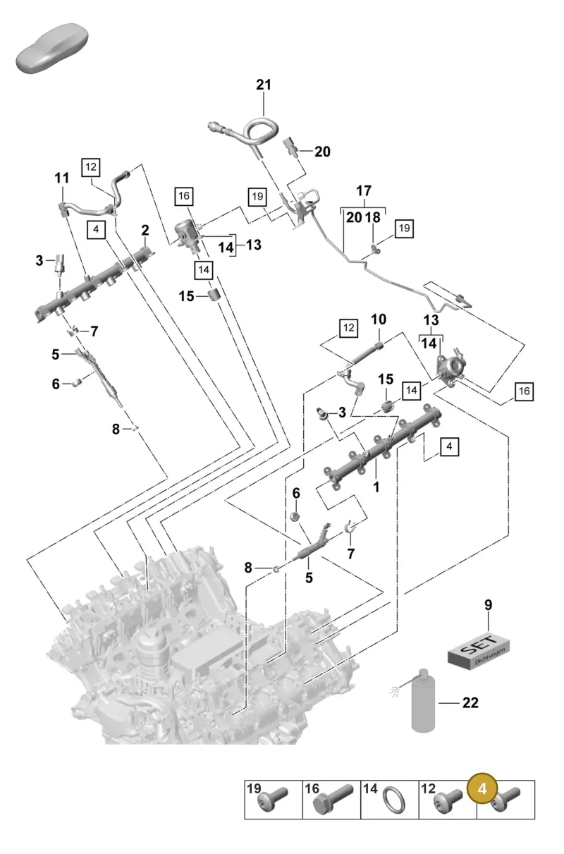 N10451409 — Porsche Panamera 4 Hybrid (2020-2023) diagram p58107000, position 4