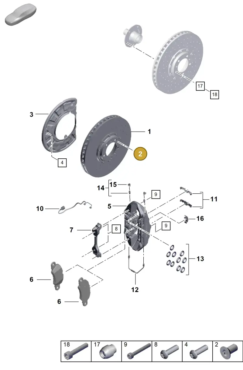 N10456004 — Porsche 992 Sport Classic (2020-) diagram p57602000, position 2