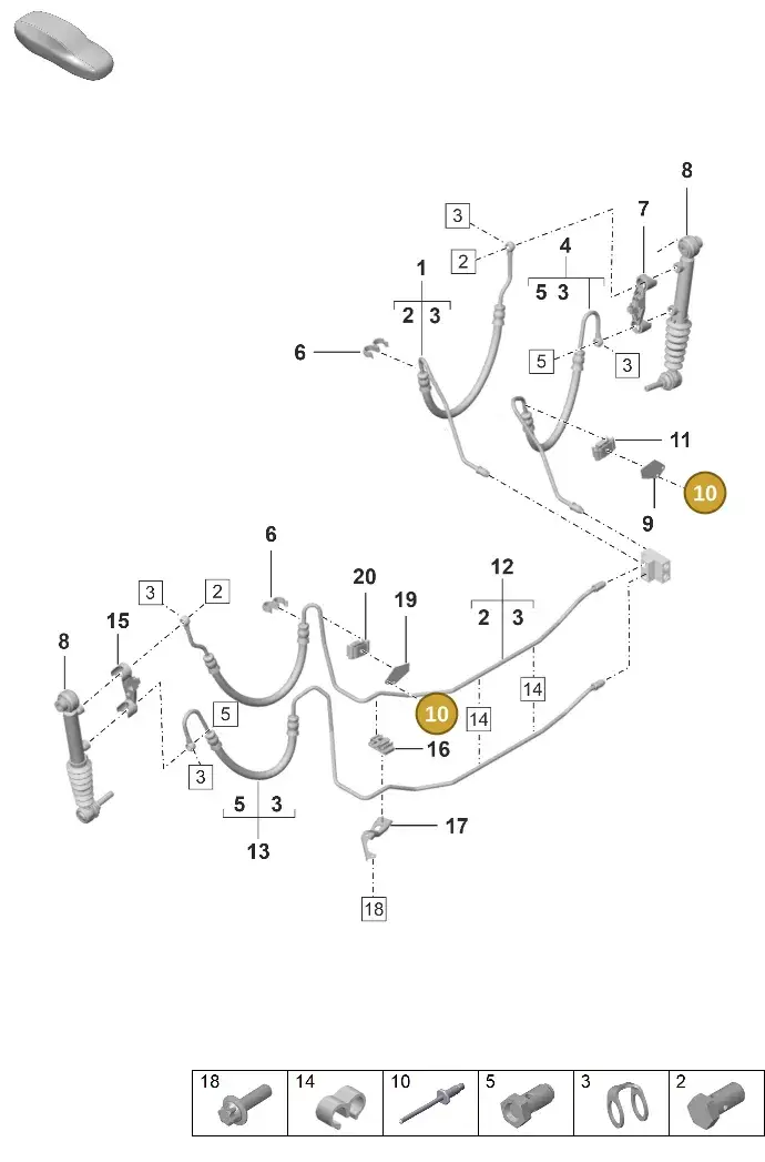 N10465001 — Porsche 992 Carrera Coupe (2024-) diagram p53402120, position 10