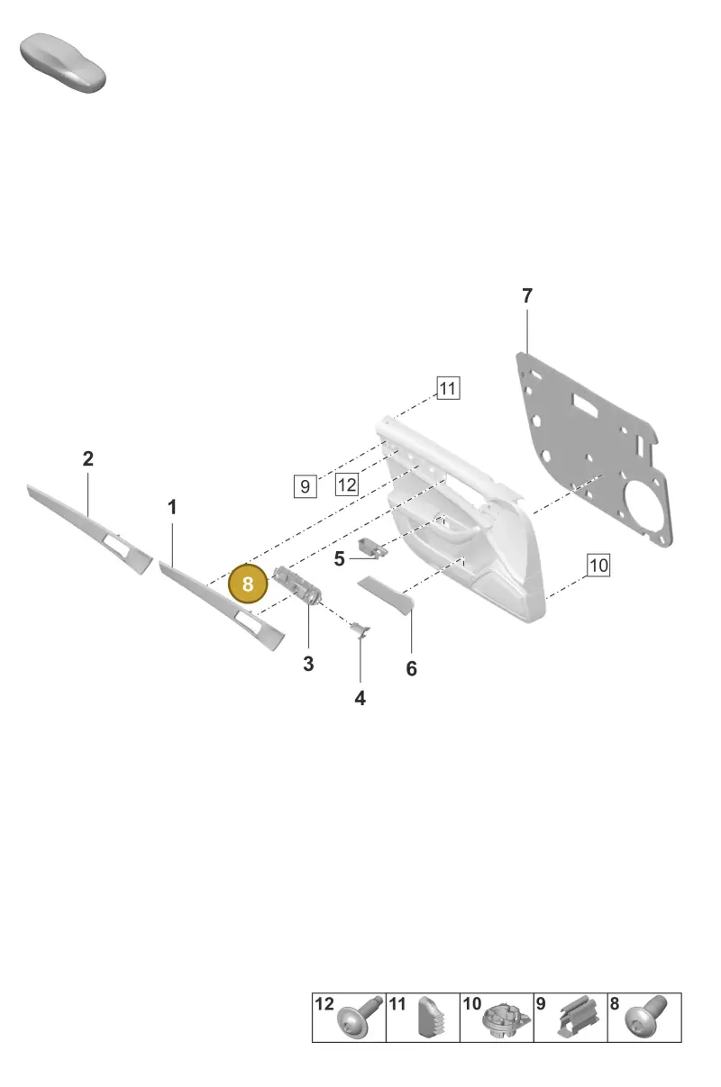 N10471802 — Porsche Panamera 4 Hybrid (2020-2023) diagram p58808400, position 8