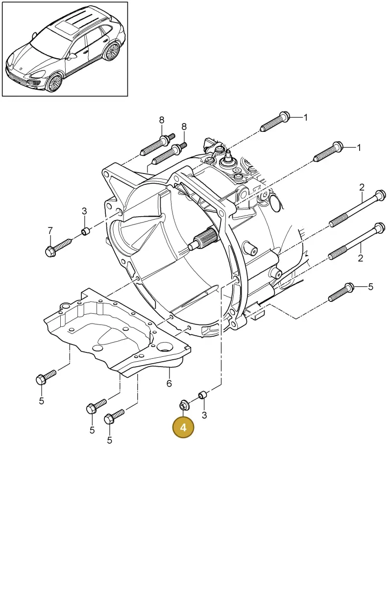 N10474803 — Porsche Cayenne (2010-2018) diagram p37306030, position 4