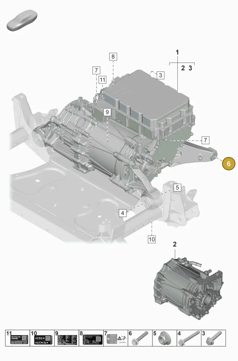 N10500802 — Porsche Taycan Sport Turismo (2019-2024) diagram p56151000, position 6