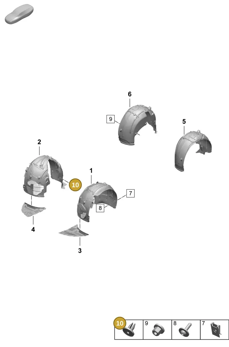 N10516801 — Porsche Taycan Sport Turismo (2023-) diagram p64801750, position 10