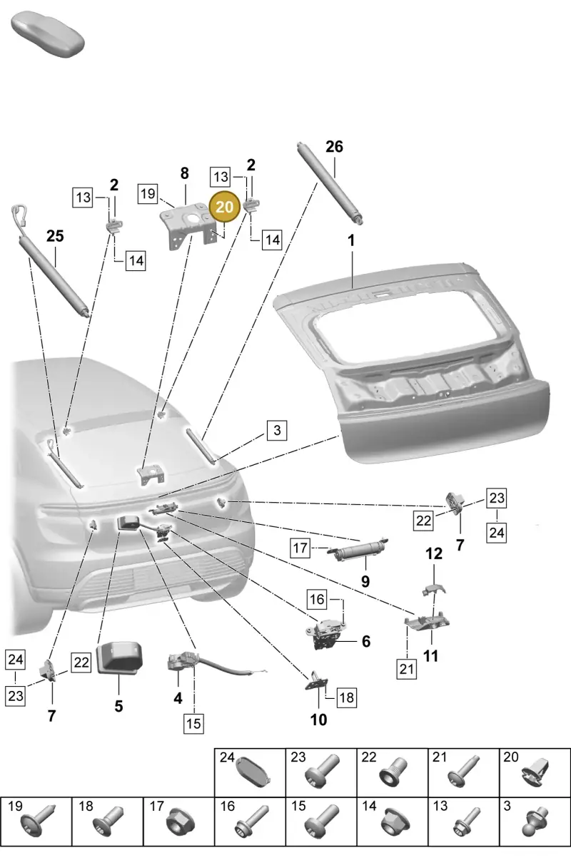 N10516801 — Porsche Macan 4 (2024-) diagram p61803100, position 20