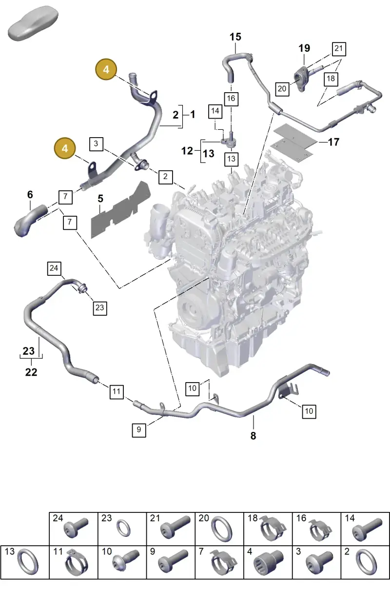 N10524202 — Porsche Cayenne Hybrid Coupe (2023-) diagram p60105050, position 4