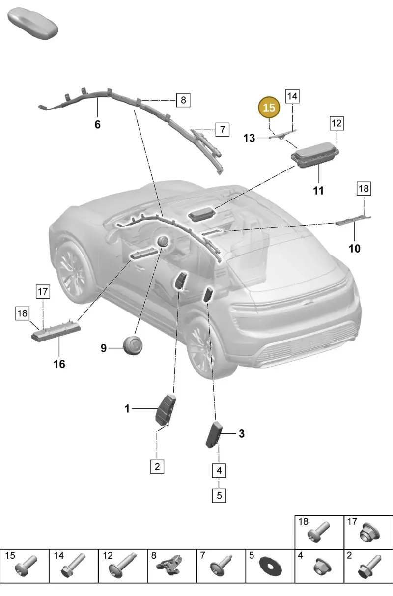 N10549603 — Porsche Macan 4 (2024-) diagram p61812500, position 15