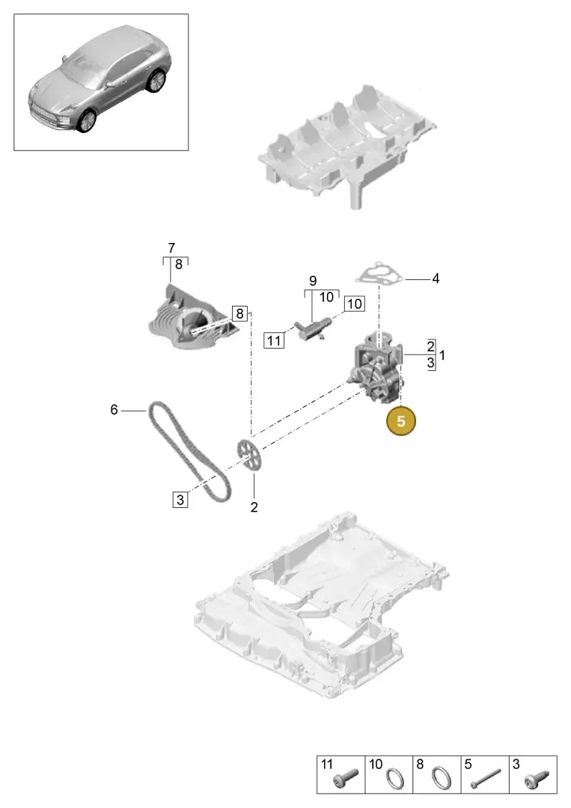 N10562602 — Porsche Macan R4 TFSI (2018-) diagram p52000012, position 5