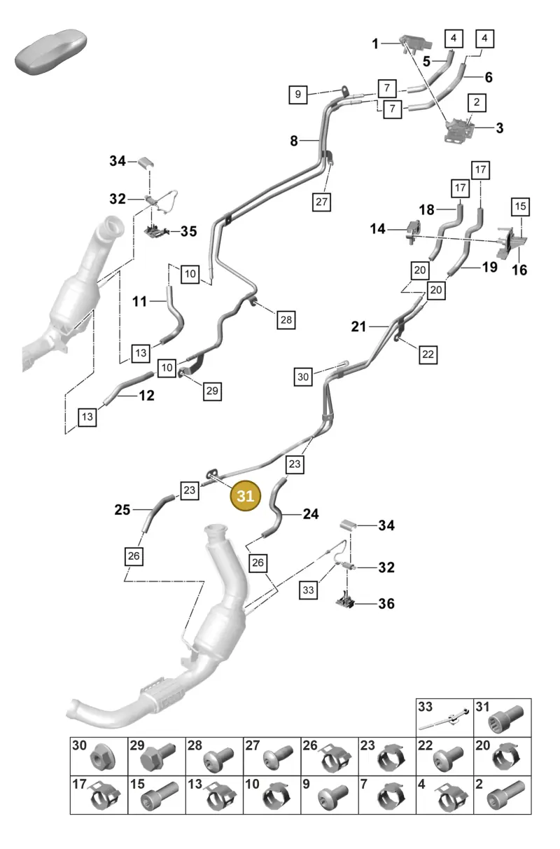 N10572403 — Porsche Panamera (2023-) diagram p58202310, position 31