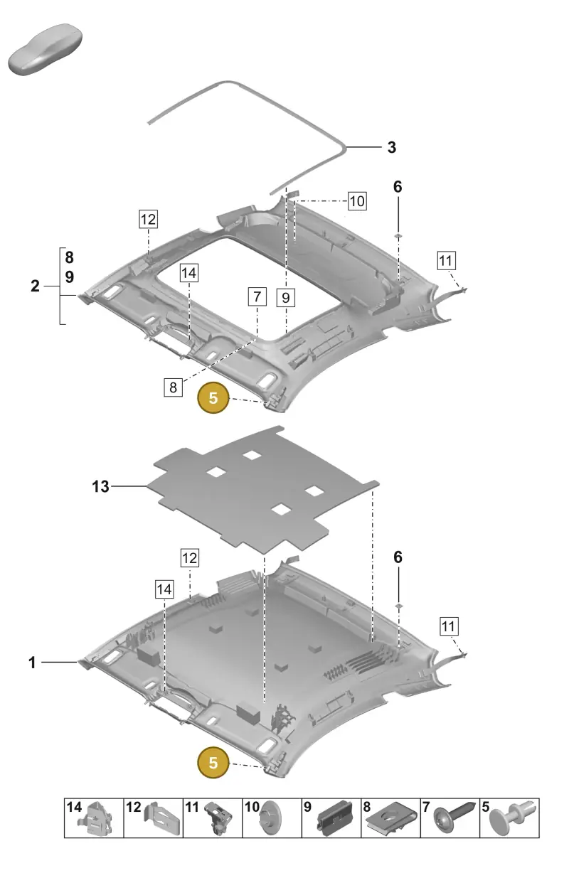 N10583501 — Porsche 992 Carrera Coupe (2024-) diagram p53807500, position 5