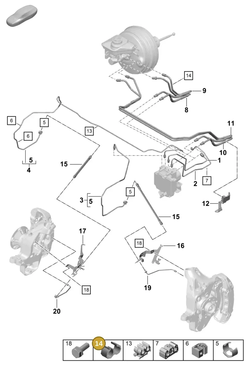 N10588701 — Porsche Boxster Spyder (2019-) diagram p54604010, position 14