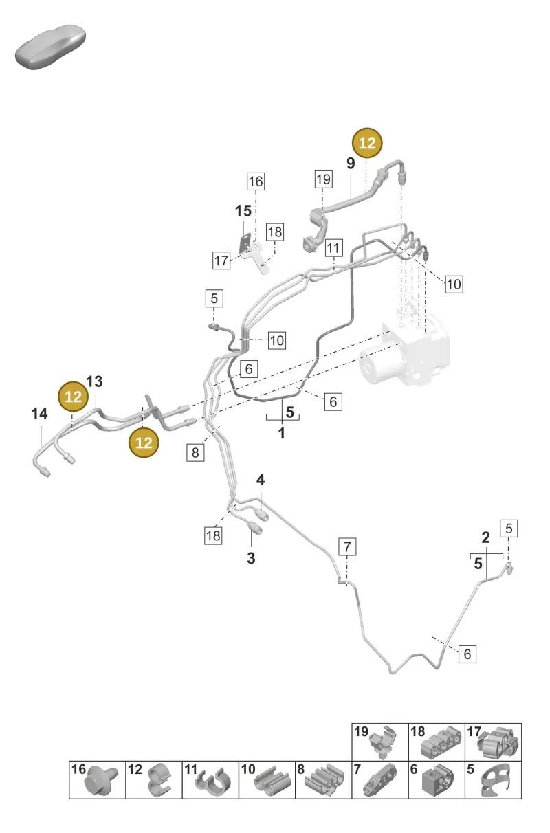 N10588701 — Porsche Taycan Sport Turismo (2023-) diagram p56604010, position 12