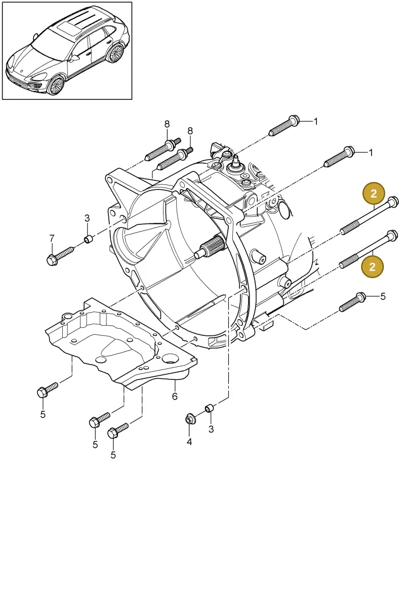 N10592302 — Porsche Cayenne (2010-2018) diagram p37306030, position 2