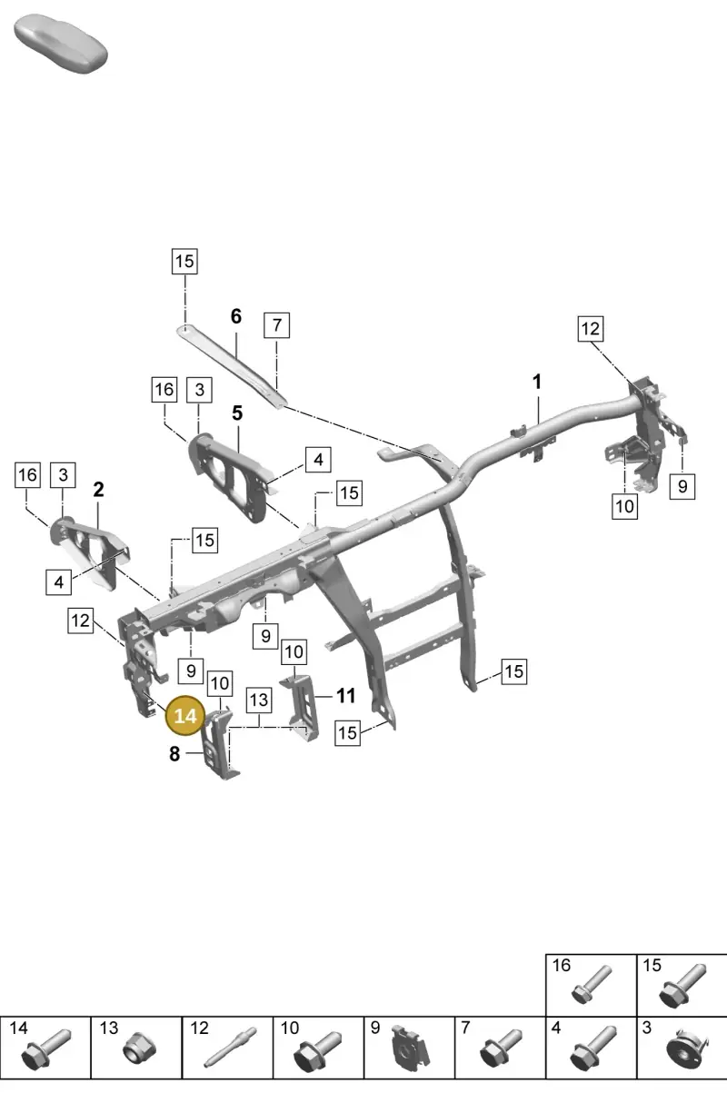 N10604402 — Porsche Macan 4 (2024-) diagram p61809150, position 14