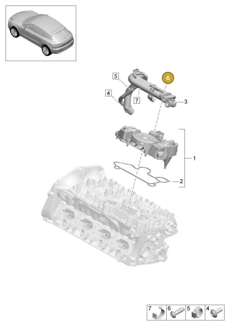 N10611201 — Porsche Macan R4 TFSI (2018-) diagram p52107370, position 6