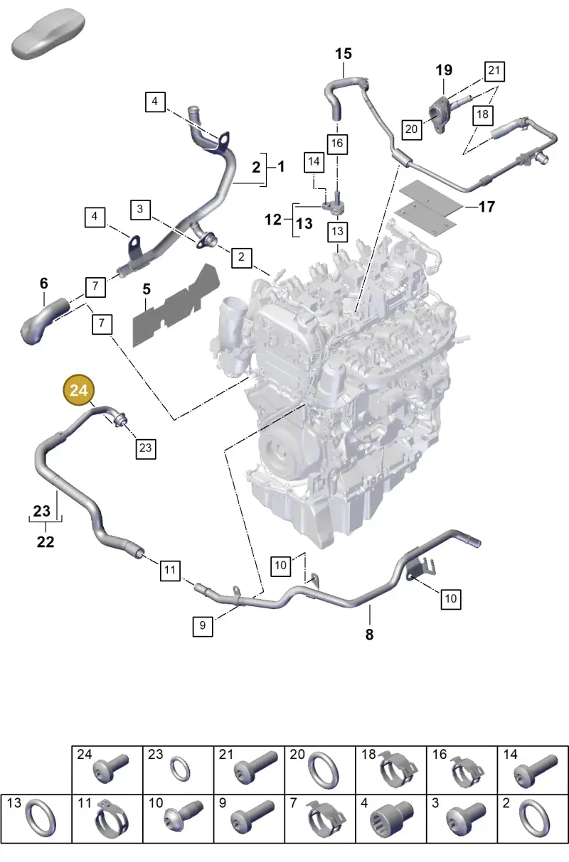 N10619201 — Porsche Cayenne Hybrid Coupe (2023-) diagram p60105050, position 24
