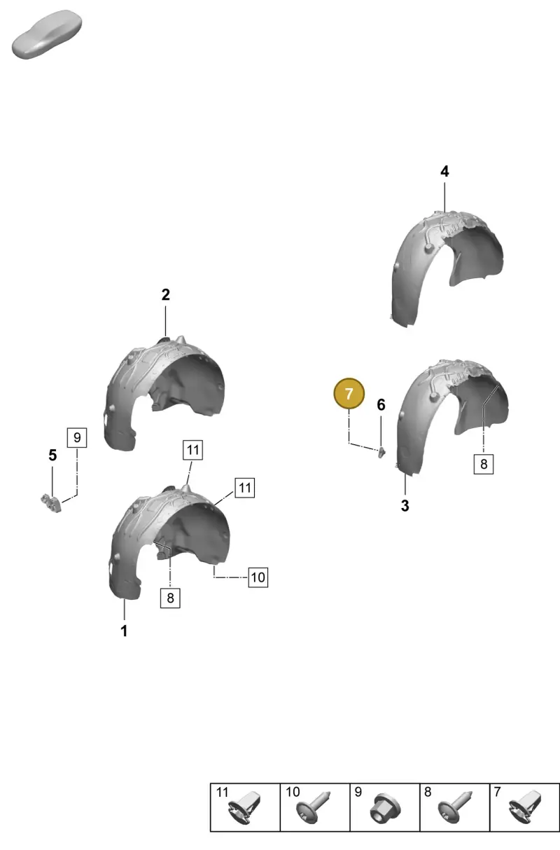 N10621301 — Porsche Macan 4 (2024-) diagram p61801750, position 7