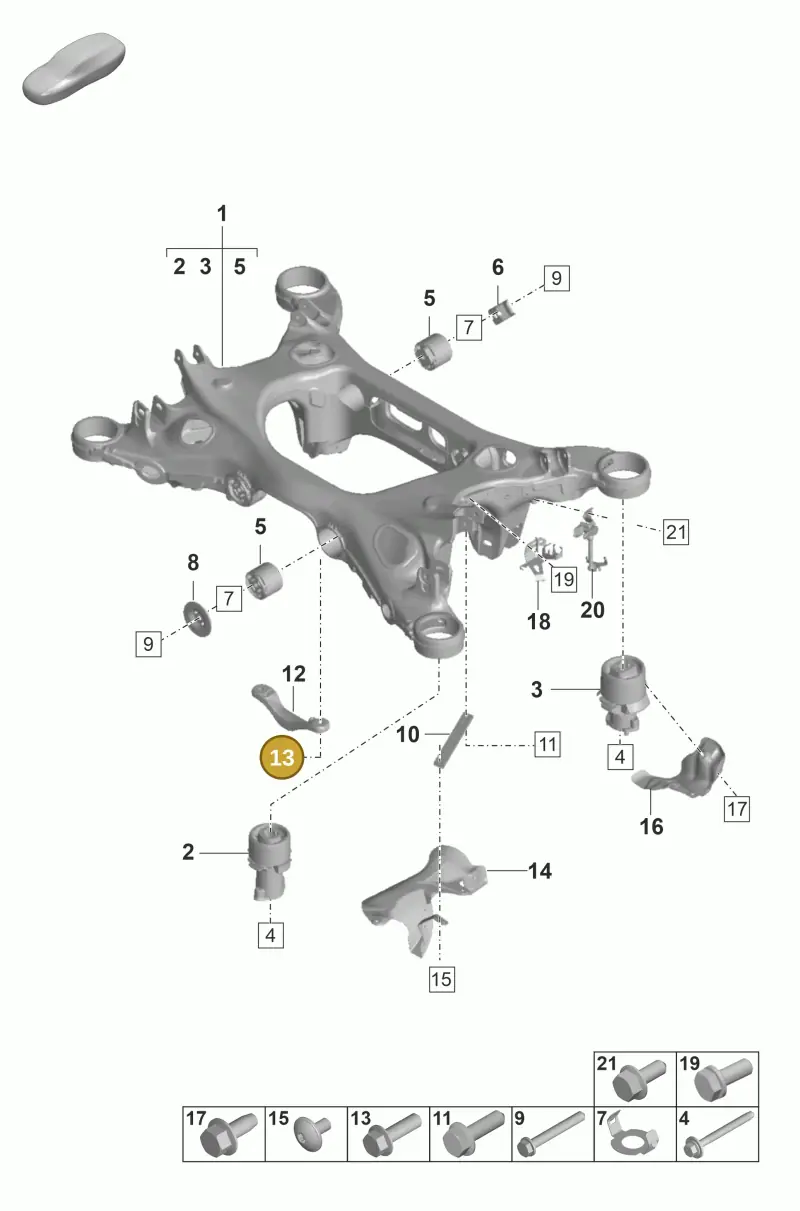 N10628401 — Porsche Panamera 4 Hybrid (2020-2023) diagram p58501000, position 13
