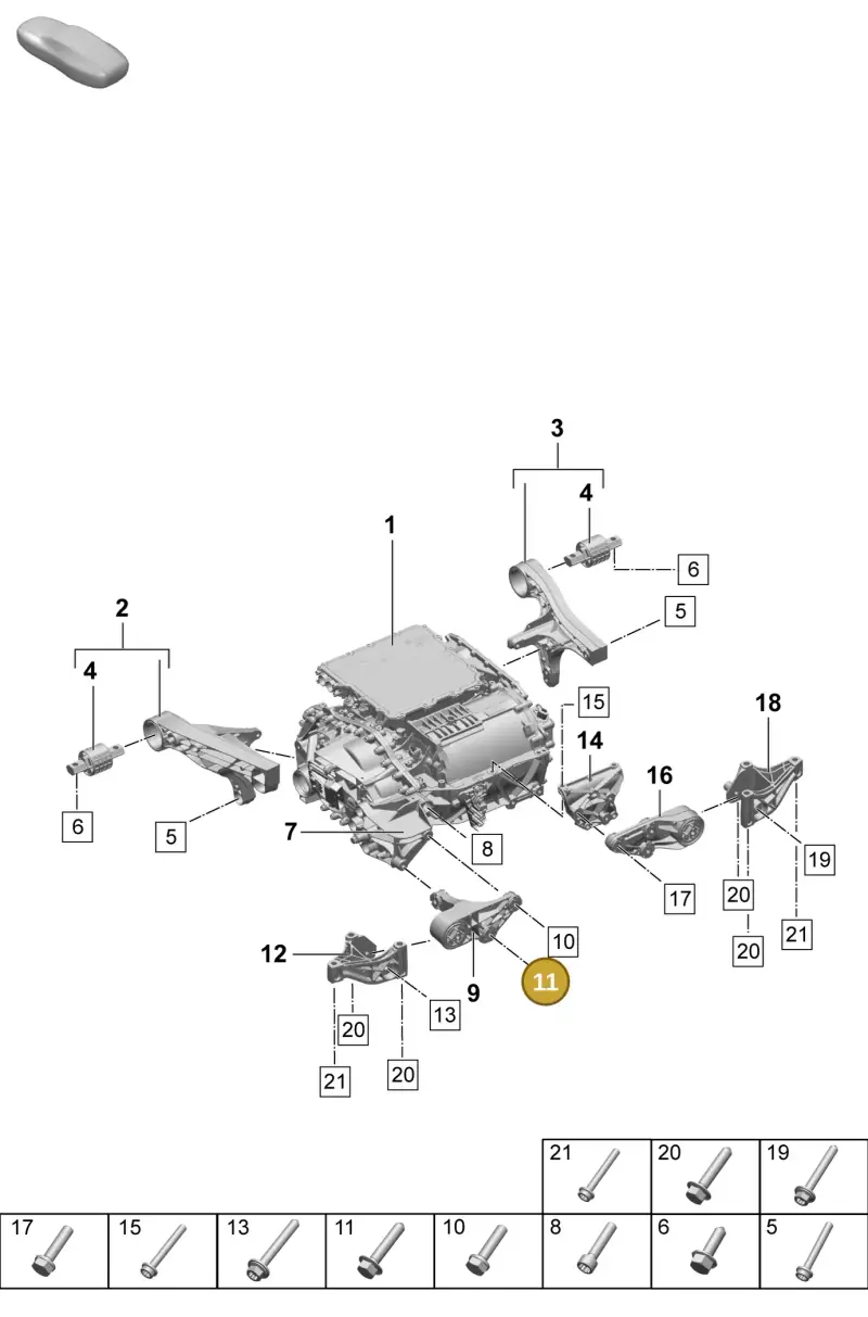 N10628601 — Porsche Macan 4 (2024-) diagram p61151100, position 11