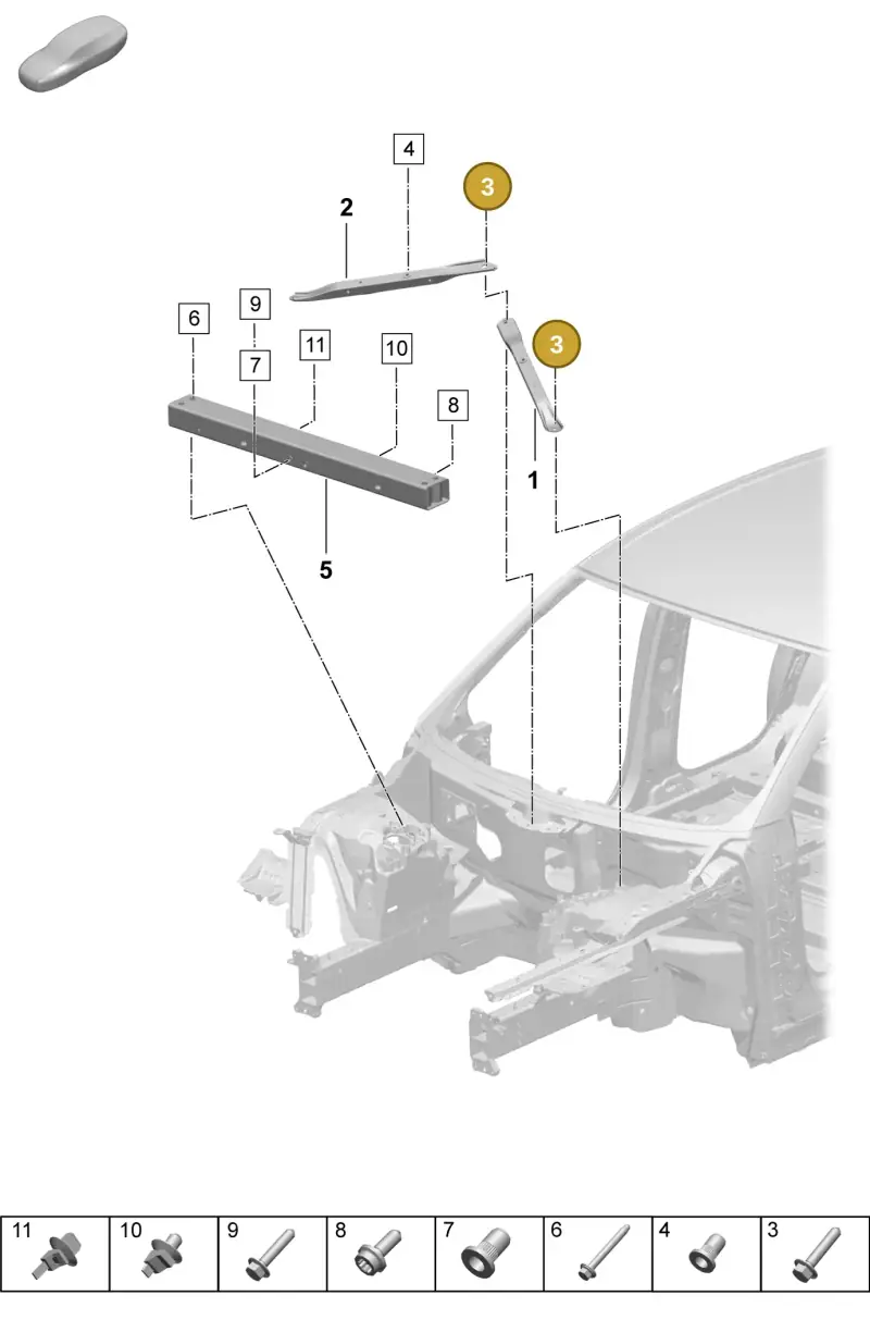 N10629602 — Porsche Macan 4 (2024-) diagram p61801150, position 3