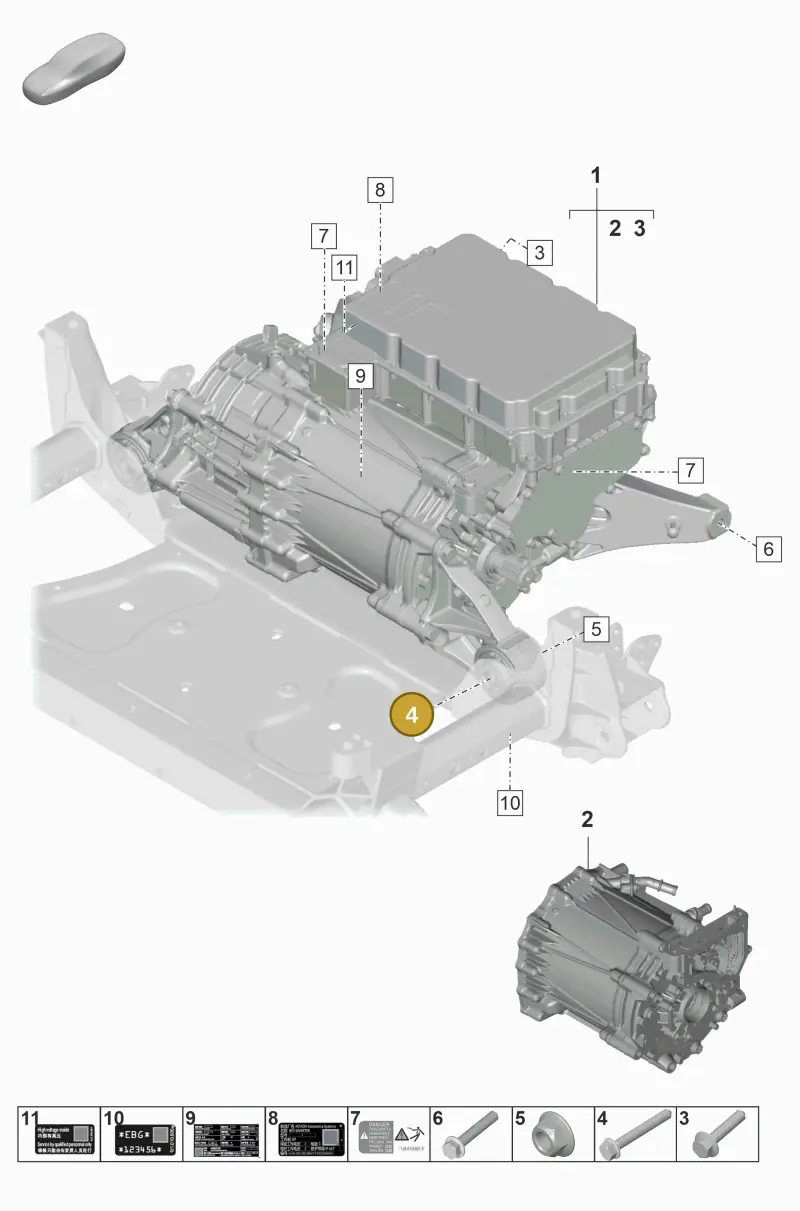 N10640301 — Porsche Taycan Sport Turismo (2019-2024) diagram p56151000, position 4