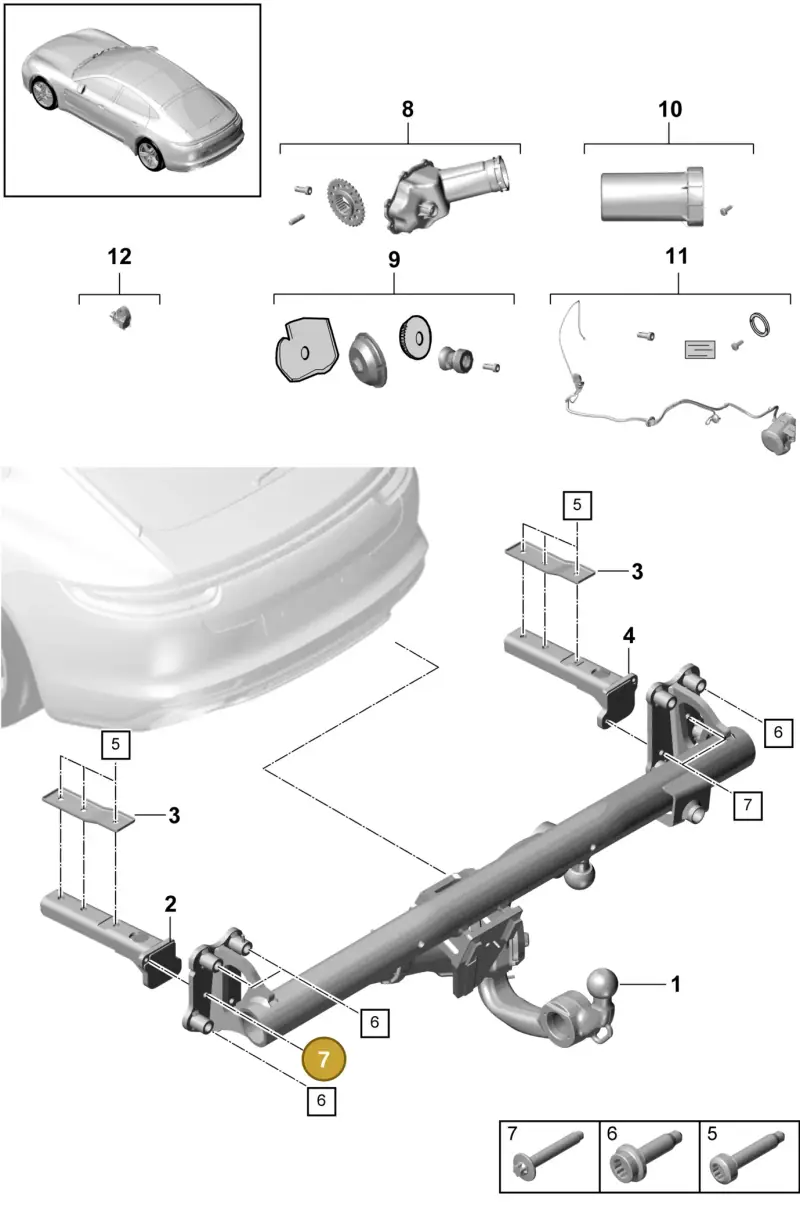 N10644701 — Porsche Panamera 4 Hybrid (2016-2020) diagram p49002000, position 7