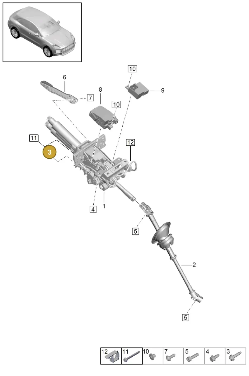 N10644701 — Porsche Macan R4 TFSI (2018-) diagram p52403060, position 3