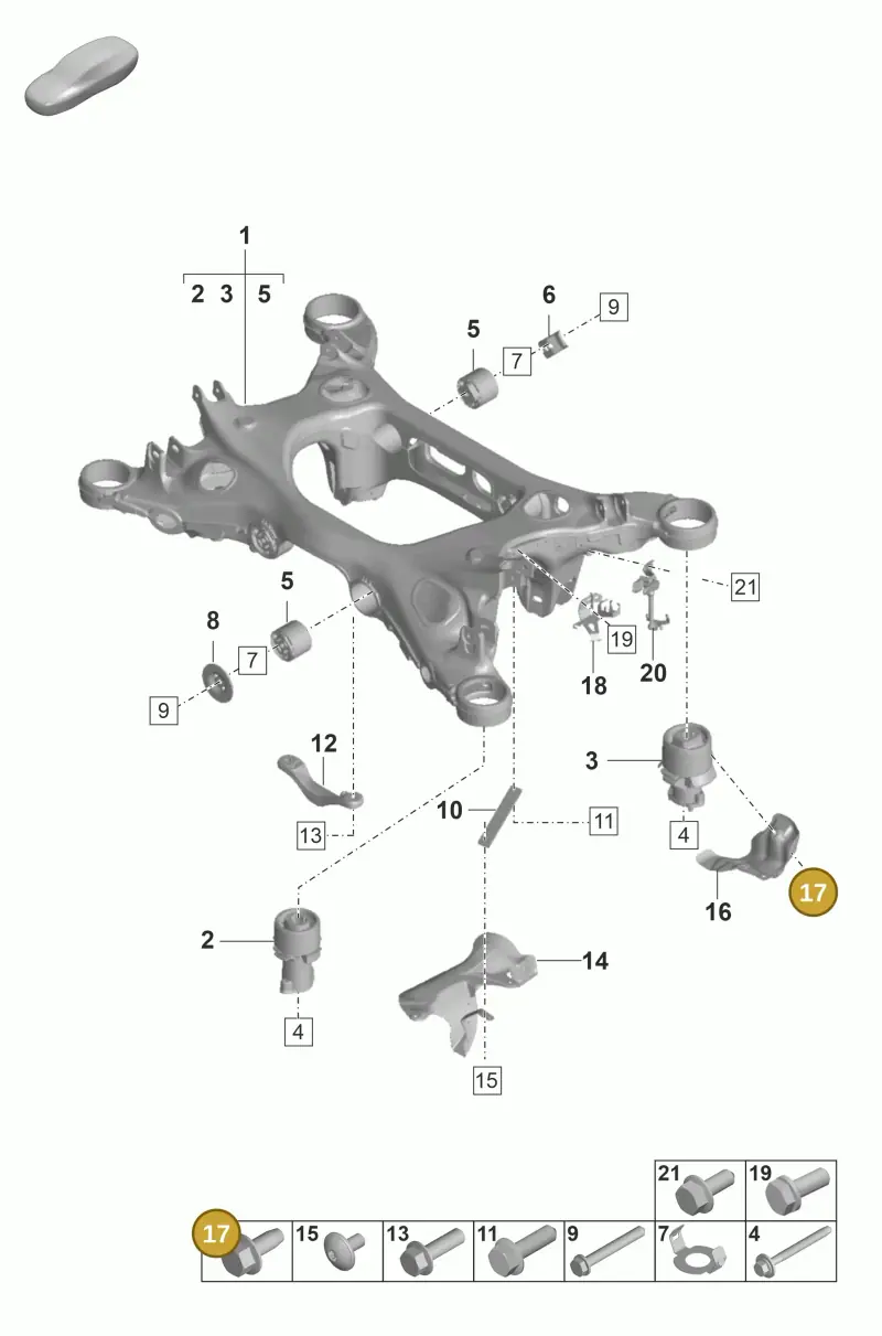 N10646601 — Porsche Panamera 4 Hybrid (2020-2023) diagram p58501000, position 17