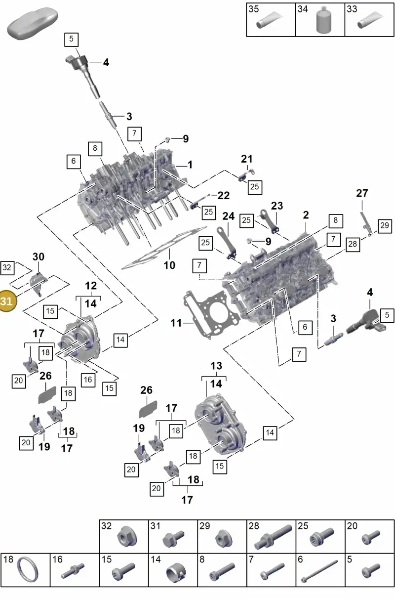 N10653201 — Porsche Cayenne Hybrid Coupe (2023-) diagram p60103010, position 31