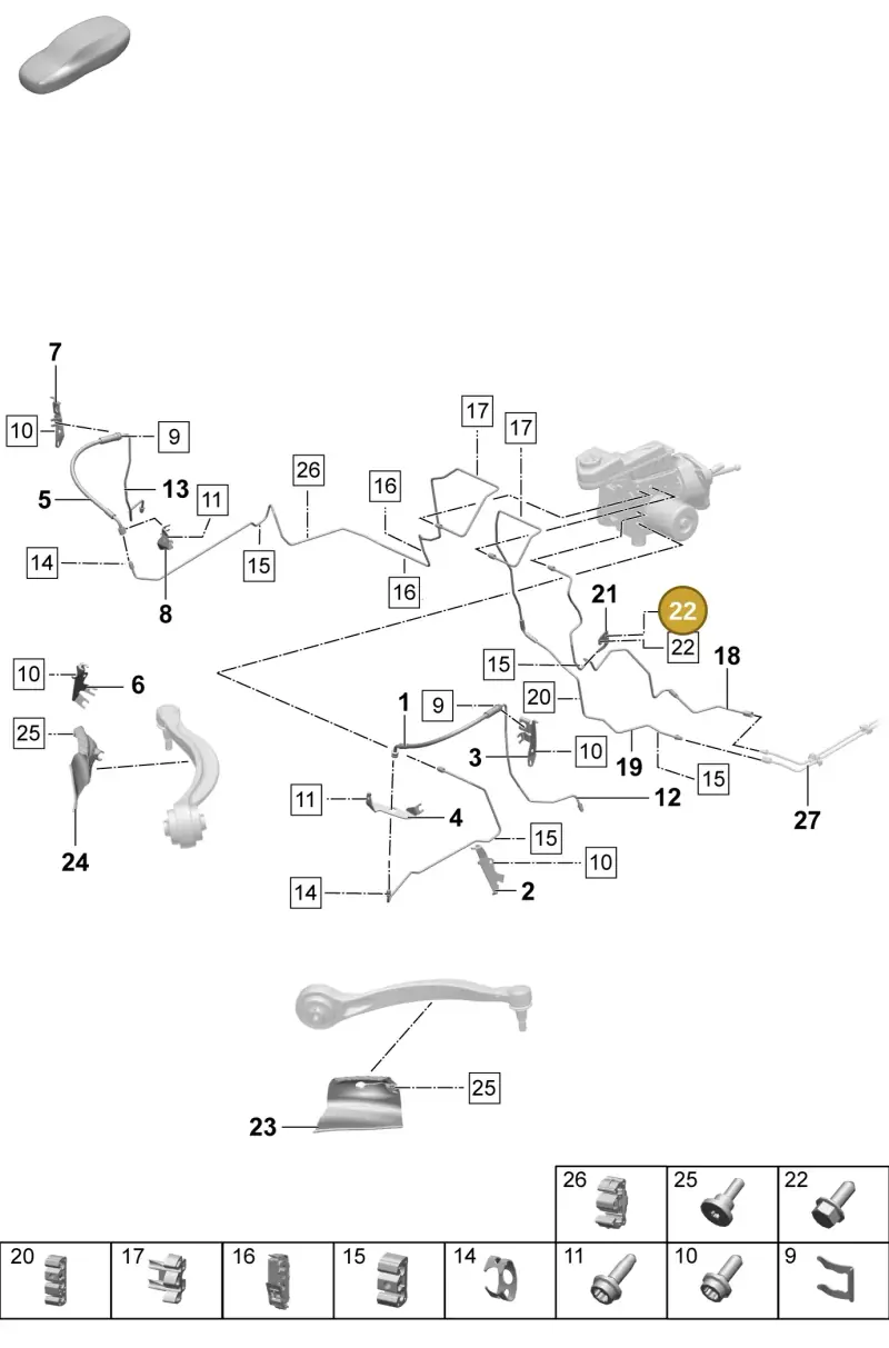 N10653201 — Porsche Macan 4 (2024-) diagram p61604010, position 22