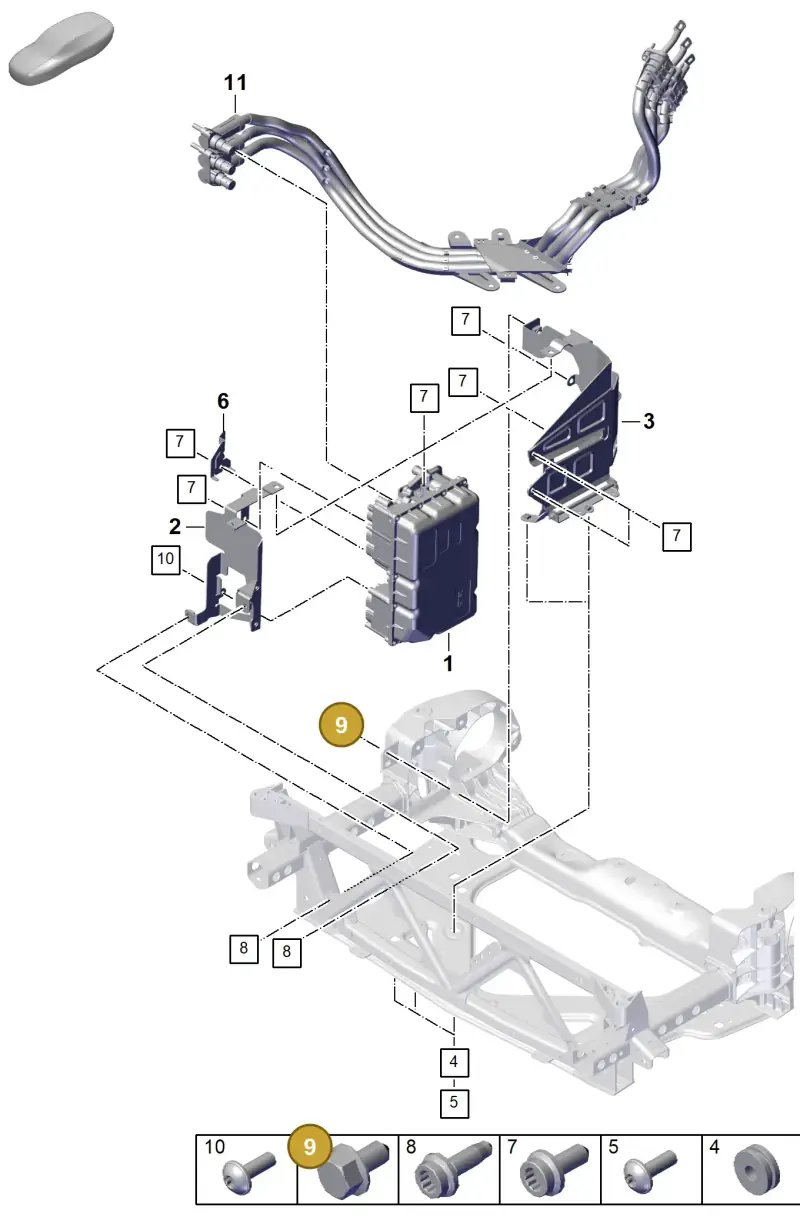 N10653401 — Porsche Panamera (2023-) diagram p62251100, position 9