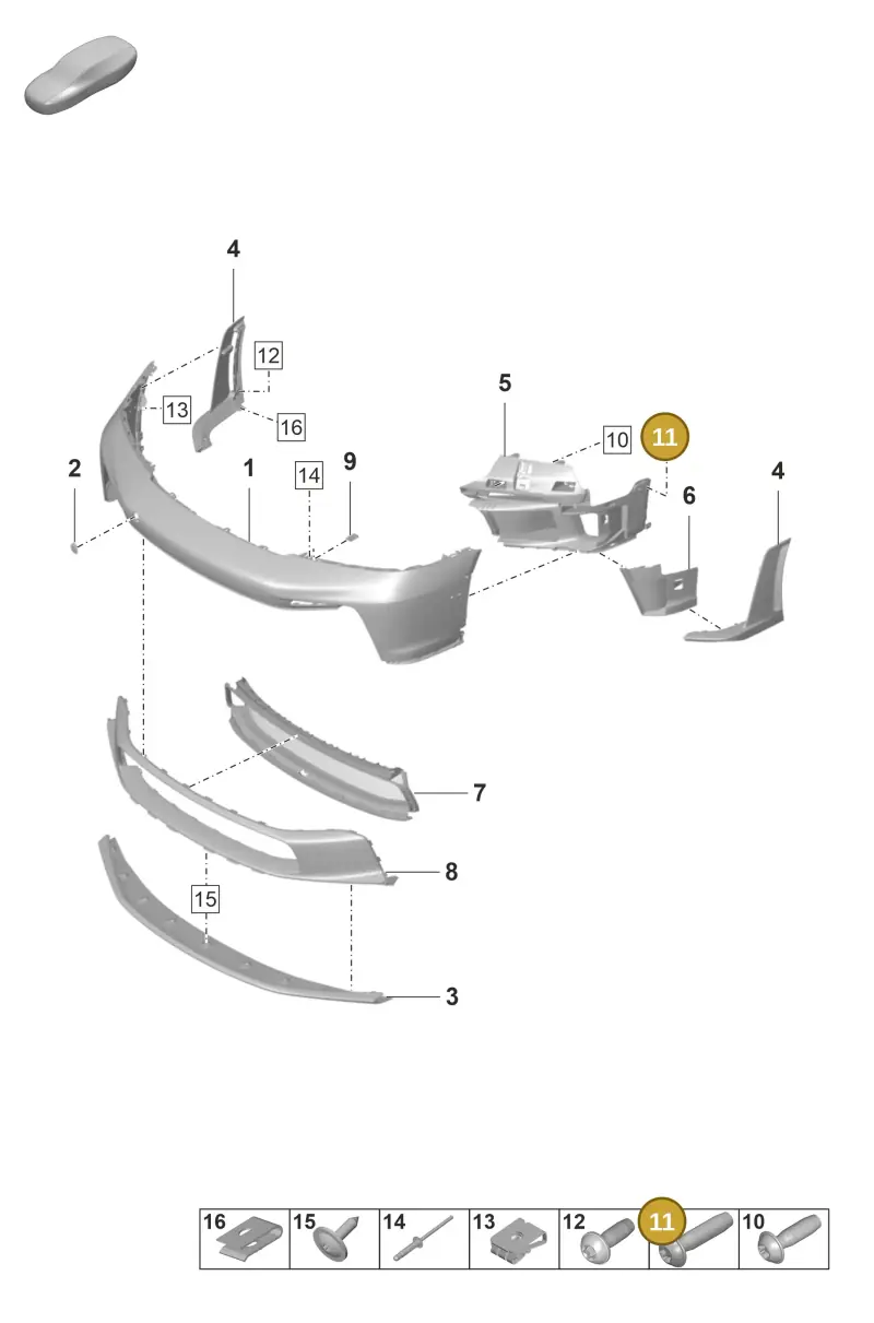 N10666701 — Porsche GT3 RS (2021-) diagram p59802010, position 11