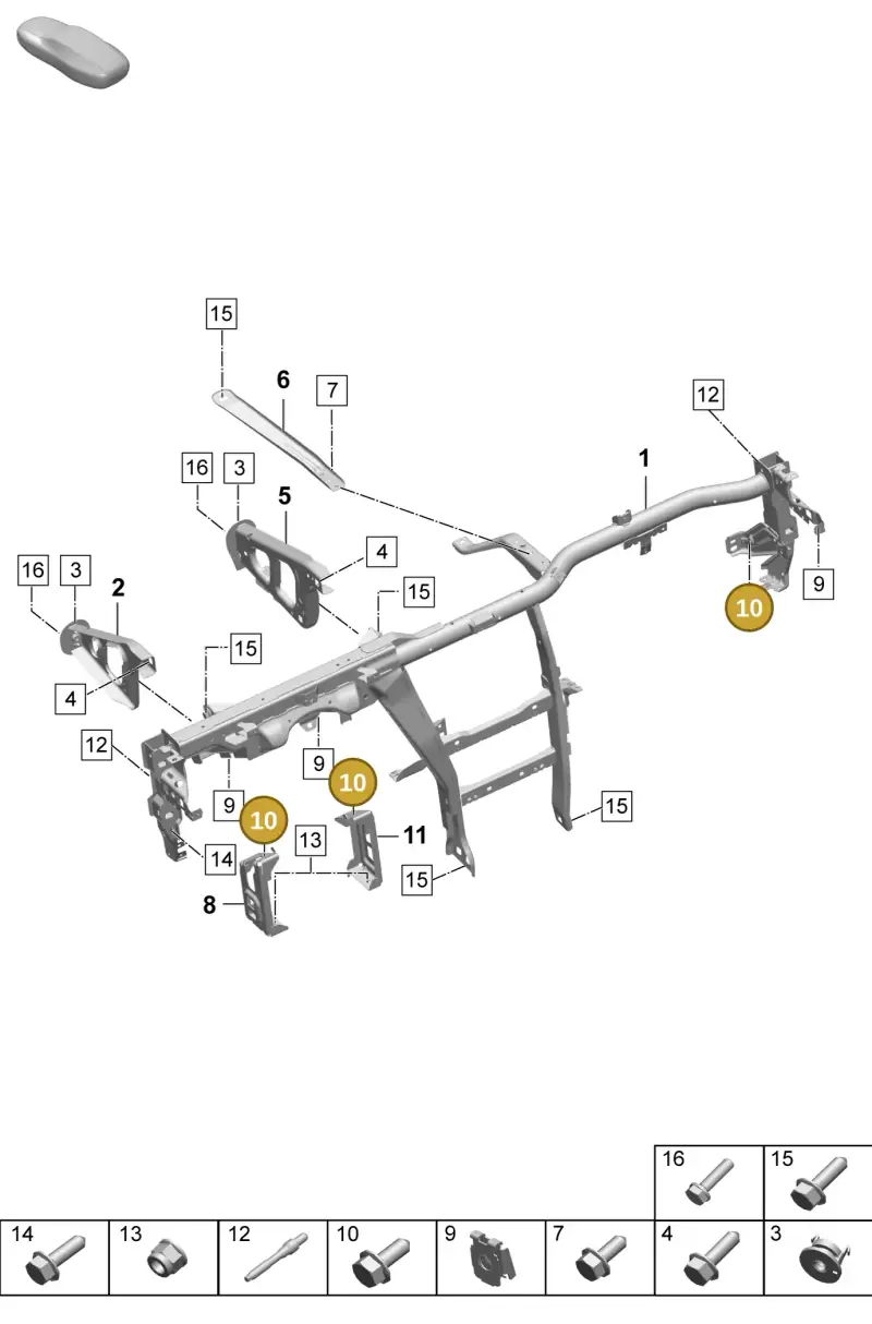 N10671701 — Porsche Macan 4 (2024-) diagram p61809150, position 10