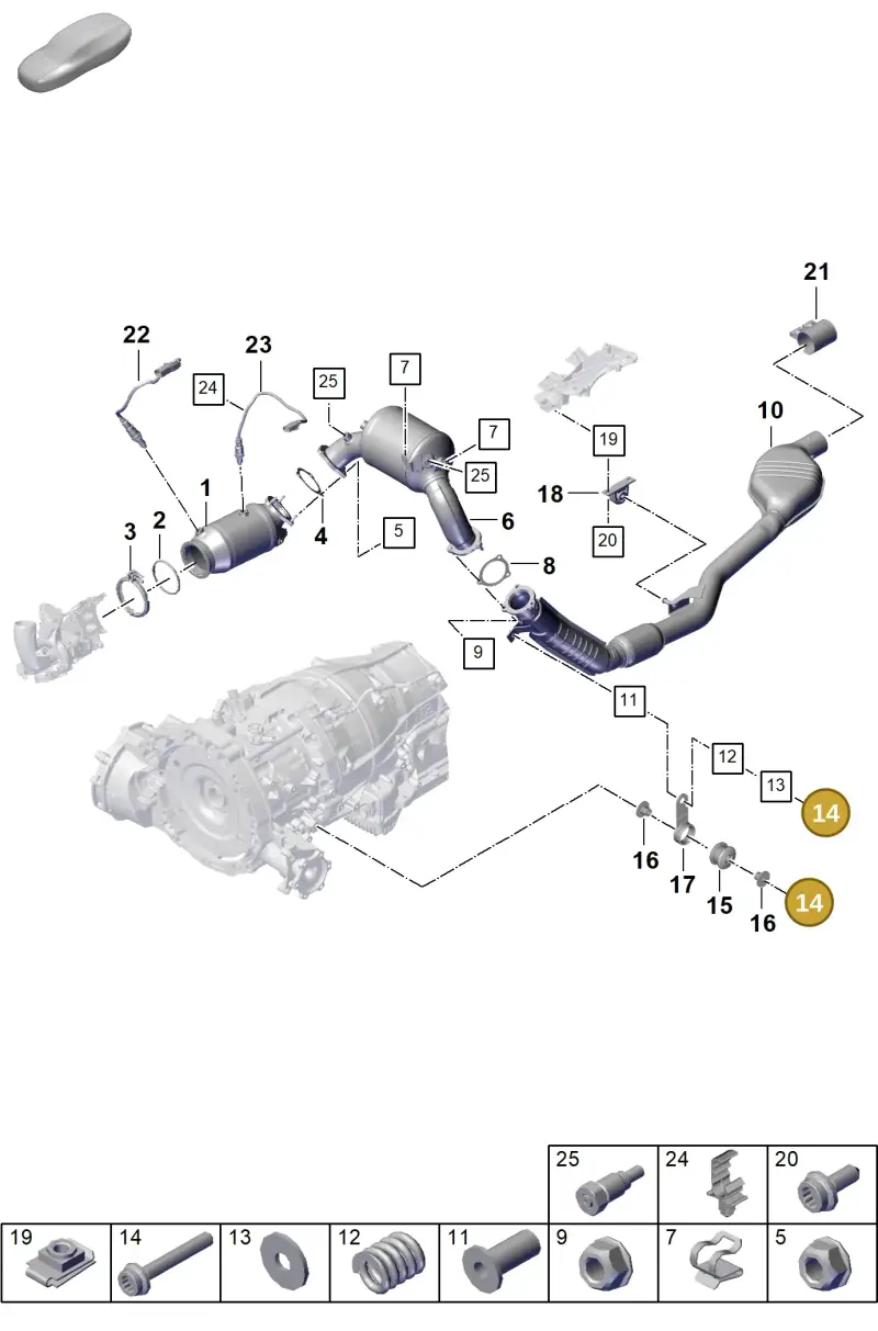 N10672001 — Porsche Cayenne Hybrid Coupe (2023-) diagram p60202200, position 14