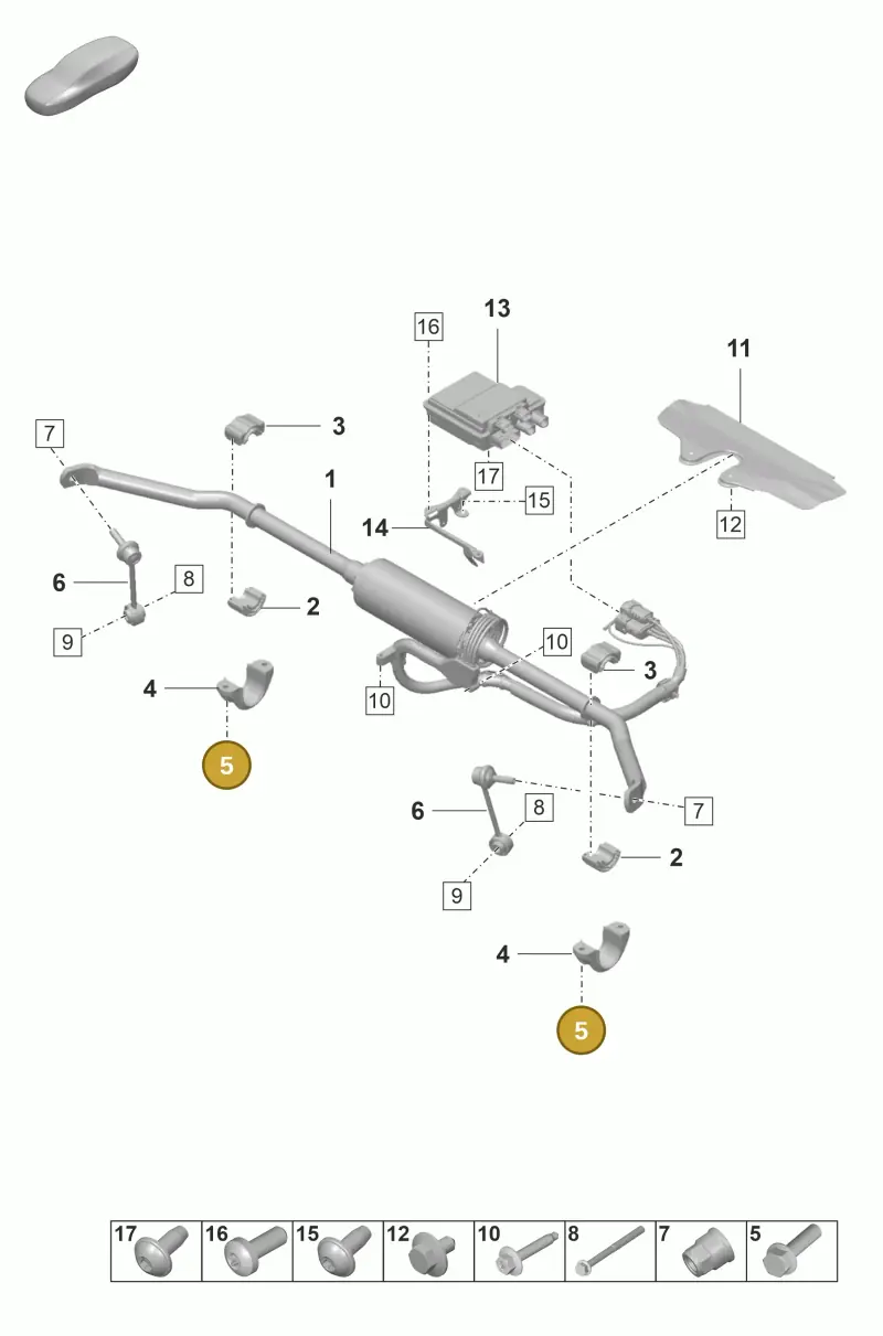 N10675603 — Porsche Panamera 4 Hybrid (2020-2023) diagram p58502100, position 5