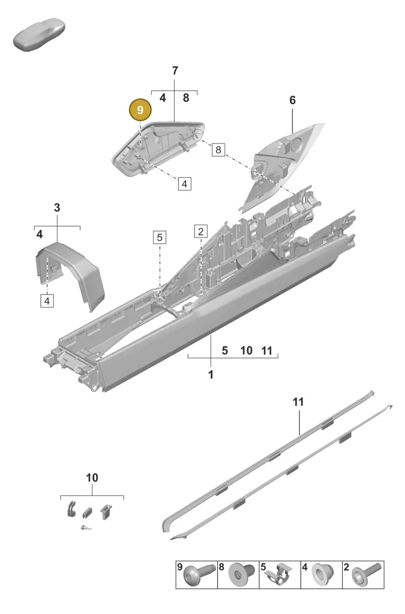 N10684701 — Porsche 992 Carrera Coupe (2024-) diagram p53809250, position 9