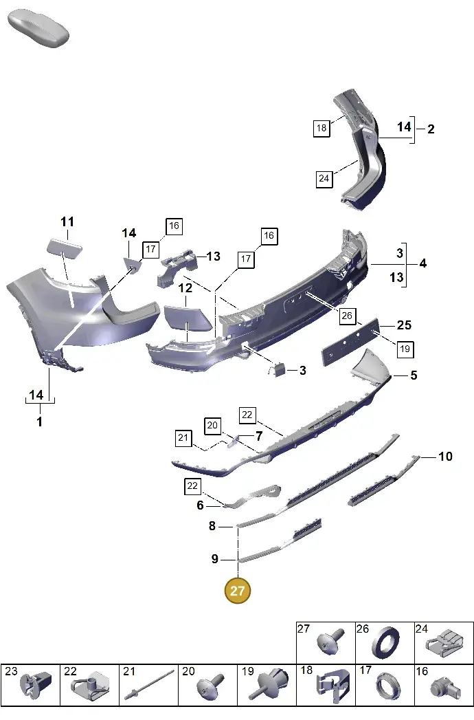 N10684701 — Porsche Cayenne Hybrid Coupe (2023-) diagram p60802500, position 27