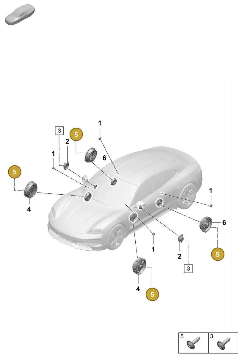 N10684701 — Porsche Taycan Sport Turismo (2023-) diagram p64914000, position 5