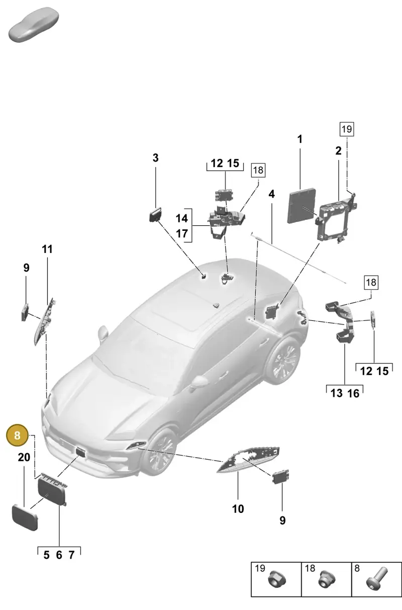 N10684701 — Porsche Macan 4 (2024-) diagram p61901300, position 8