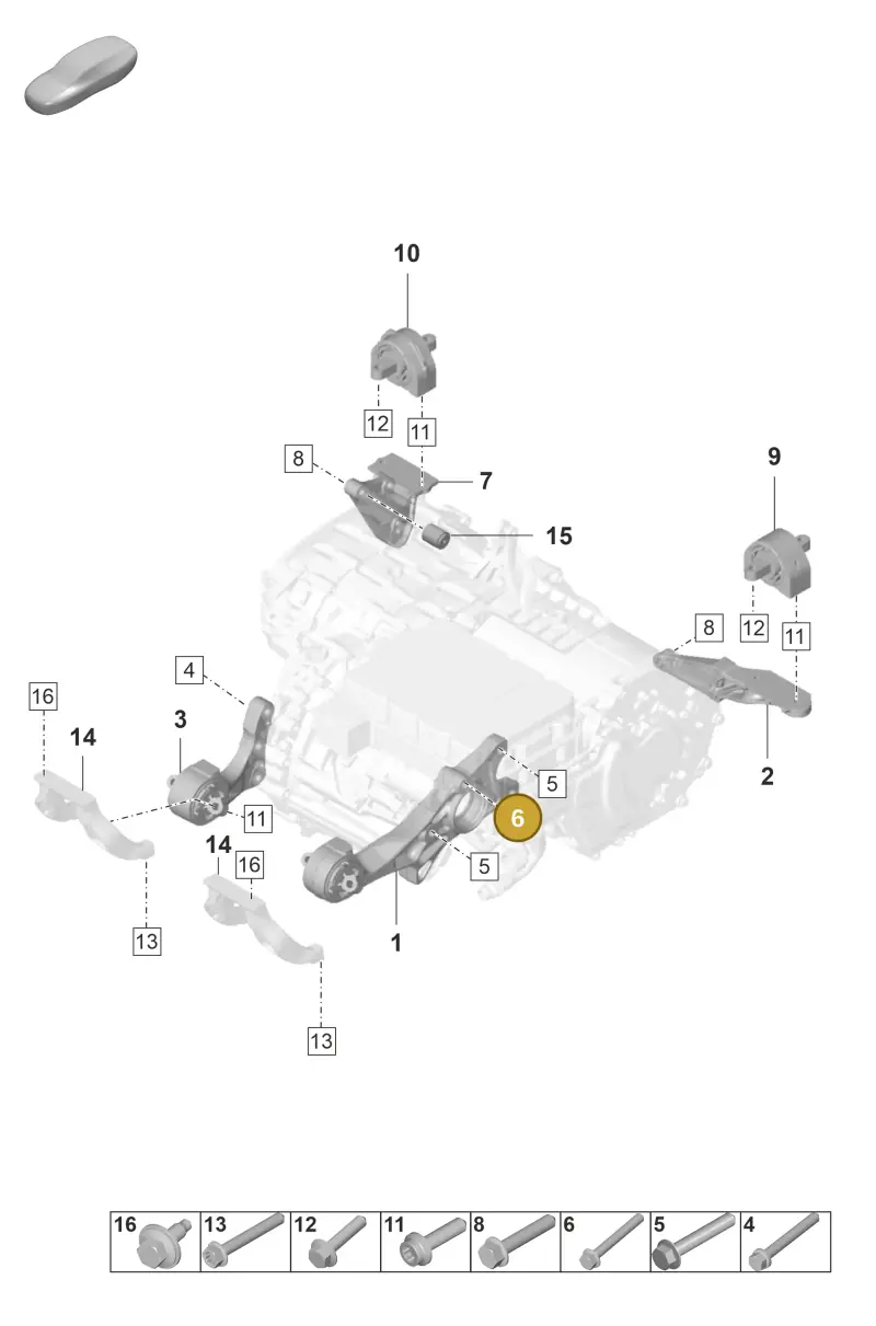 N10688301 — Porsche Taycan Sport Turismo (2019-2024) diagram p56159050, position 6