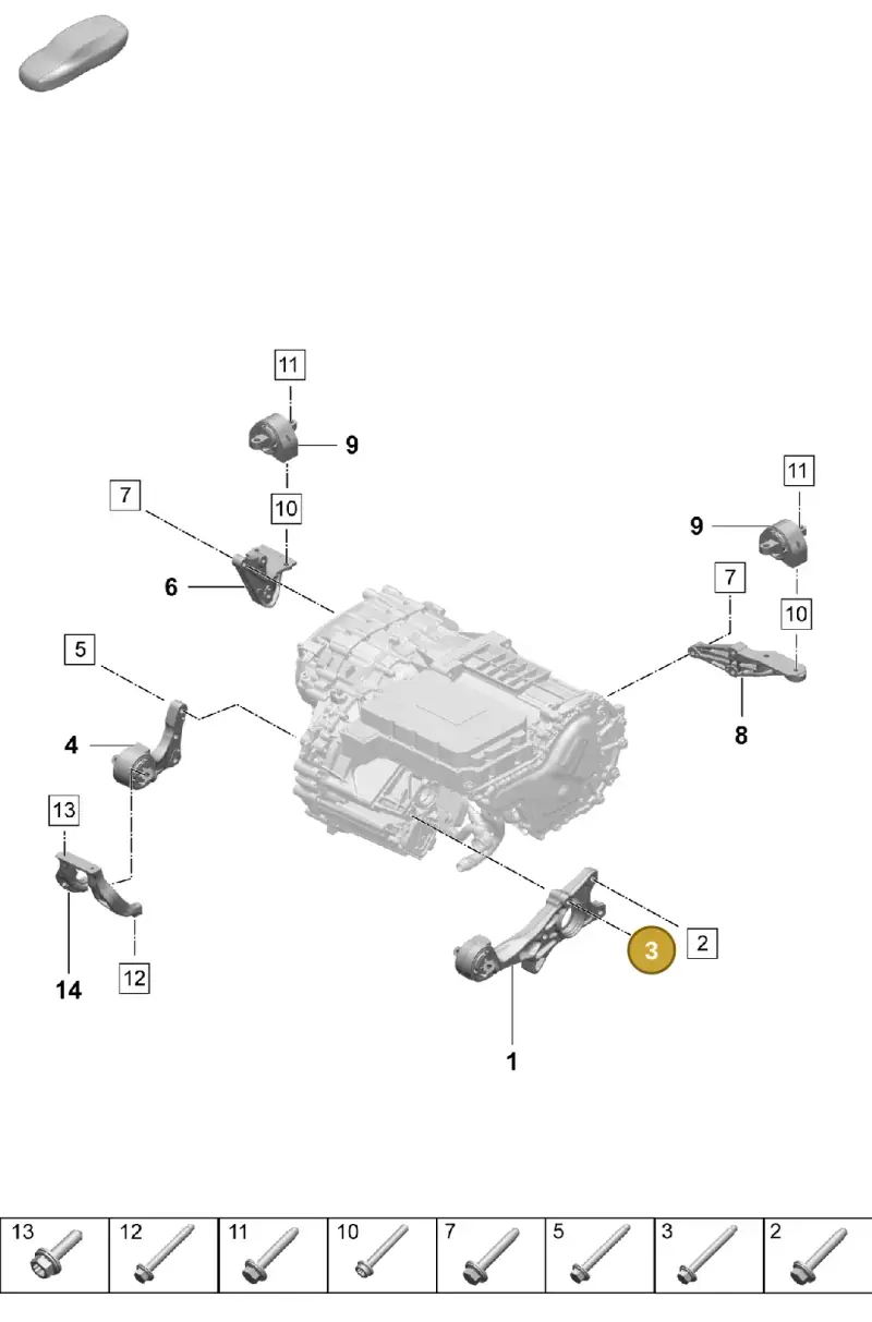 N10688301 — Porsche Taycan Sport Turismo (2023-) diagram p64159050, position 3