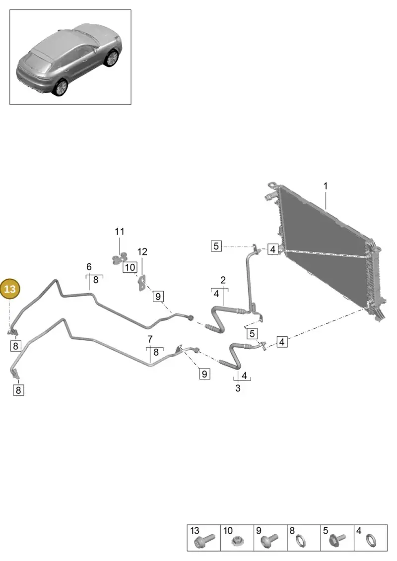N10689302 — Porsche Macan R4 TFSI (2018-) diagram p52000061, position 13