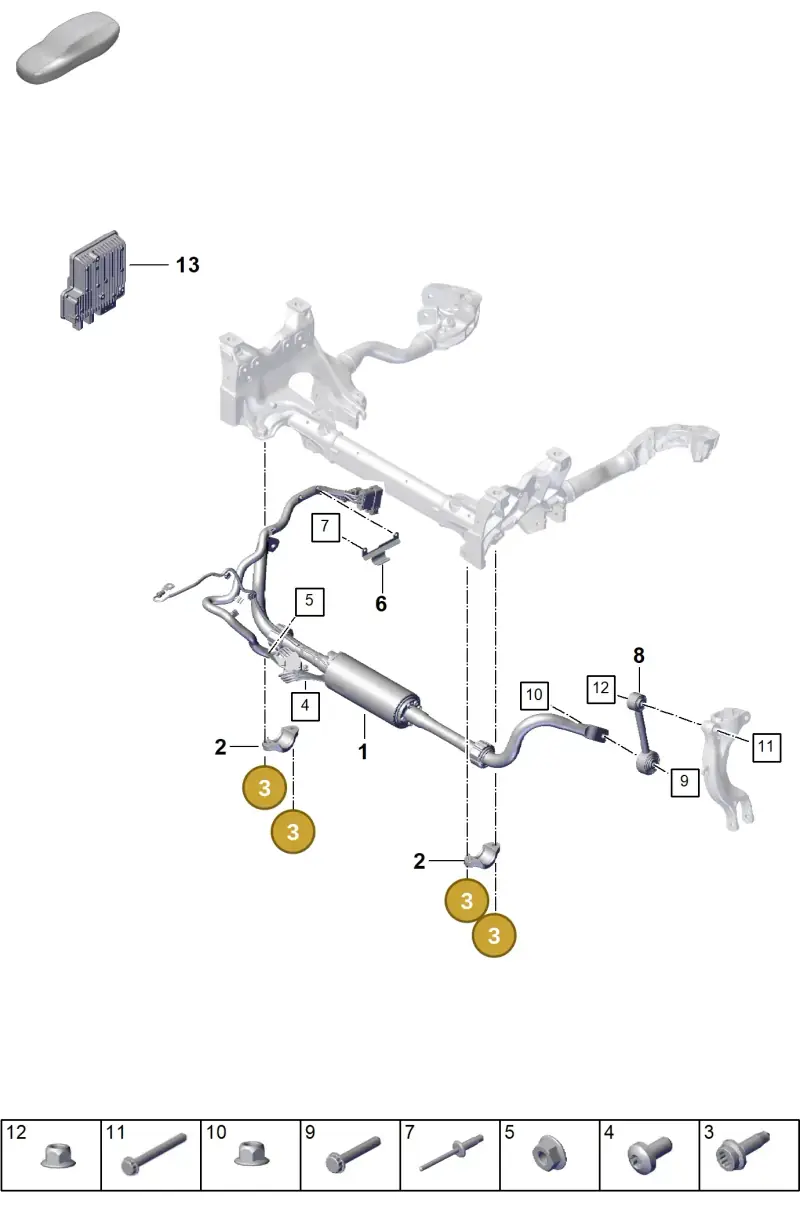 N10699901 — Porsche Cayenne Hybrid Coupe (2023-) diagram p60402100, position 3