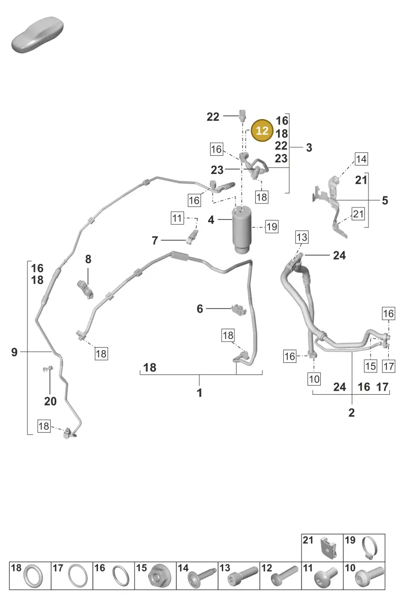 N10700201 — Porsche 992 Carrera Coupe (2024-) diagram p53814700, position 12